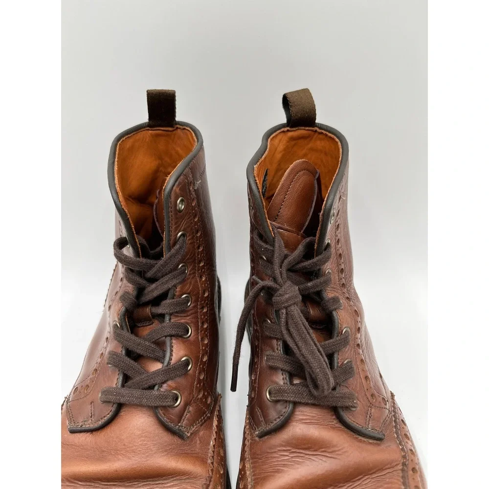 Allen Edmonds Dalton Boots Mens 11.5 D Brown Good Weatherproof Leather Wingtip